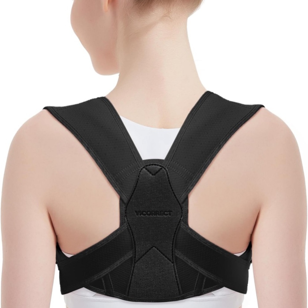 Black Posture Corrector For Women Upper Back Brace Clavicle Support new comfort